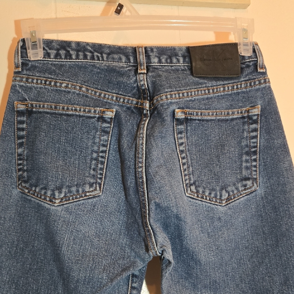 Excellent 90s High Rise Calvin Klein Dark Blue Straight Leg Jeans